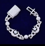 Iced Out Moonstar Bracelet